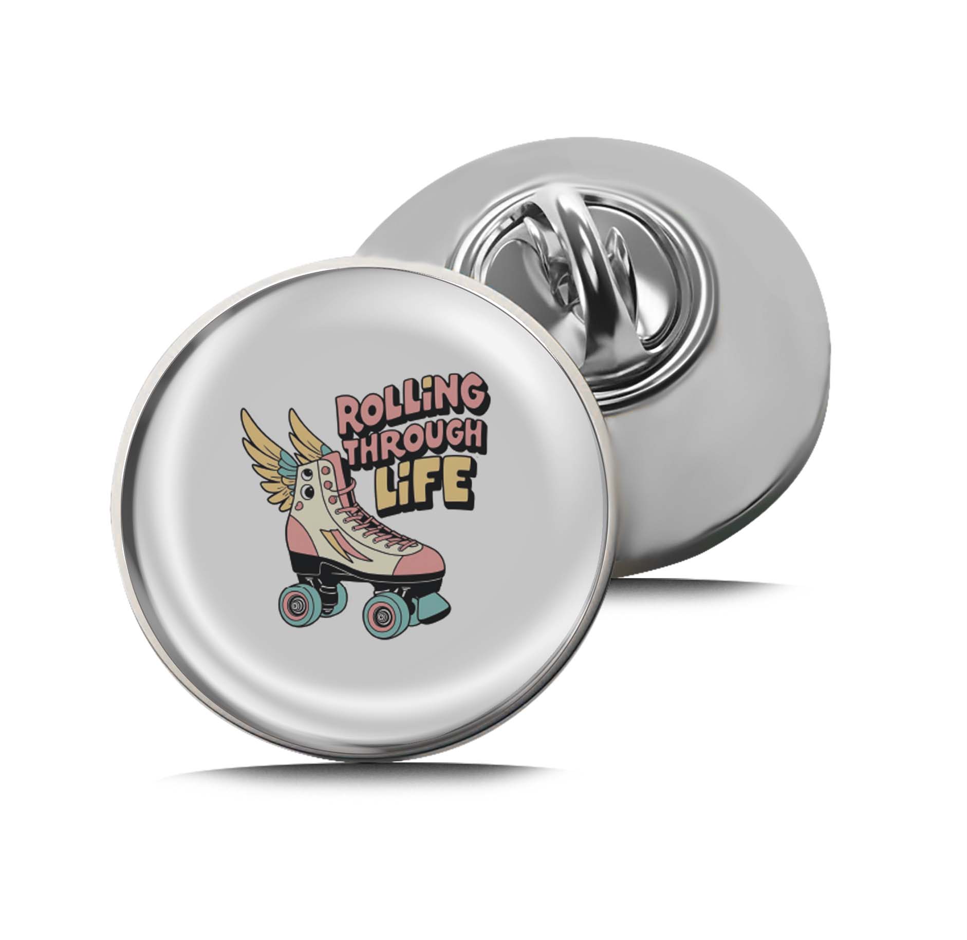 Rolling Through Life Limited Edition Lapel Pin Exclusive Metal Brooch Badge Accessories For Backpack, Clothes, Hats | Cute Gifts and Collectibles