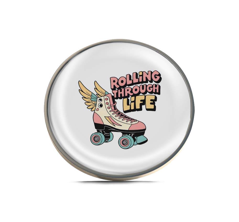 Rolling Through Life Limited Edition Lapel Pin Exclusive Metal Brooch Badge Accessories For Backpack, Clothes, Hats | Cute Gifts and Collectibles
