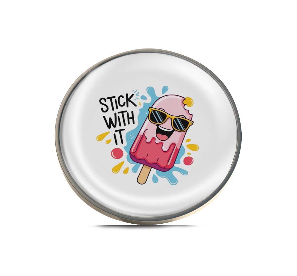 Stick with it, Popsicle Limited Edition Lapel Pin Exclusive Metal Brooch Badge Accessories For Backpack, Clothes, Hats | Cute Gifts and Collectibles