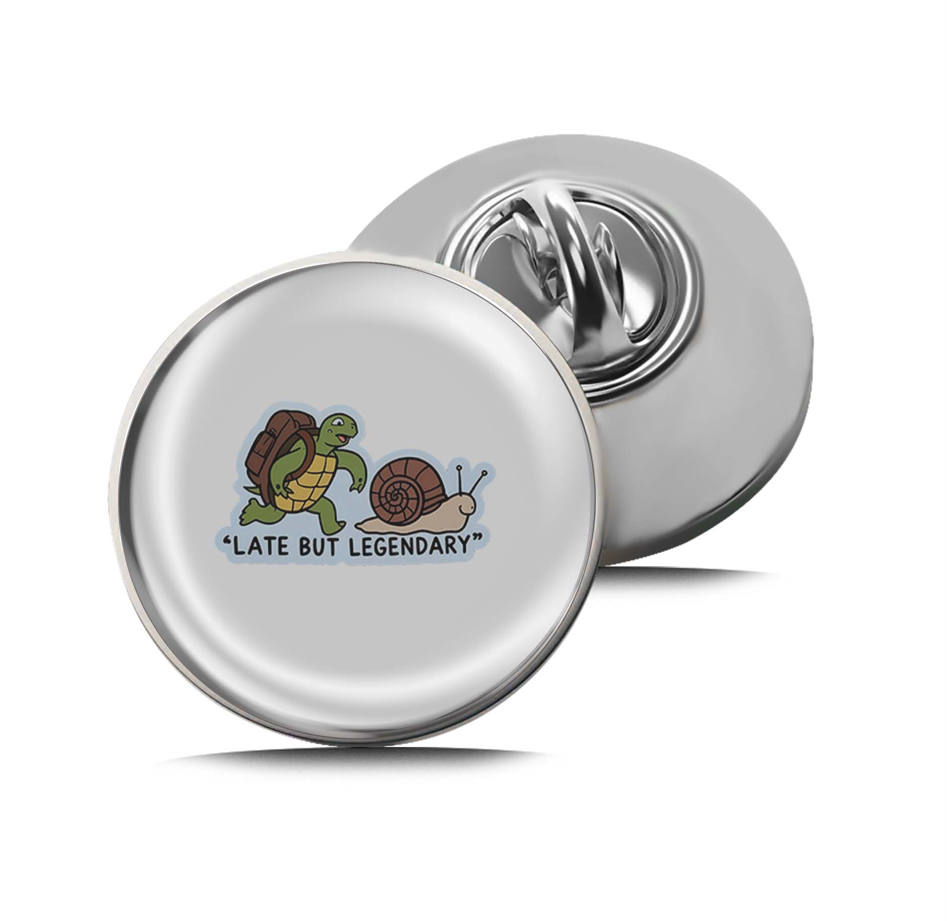 Late But Legendary Limited Edition Lapel Pin Exclusive Metal Brooch Badge Accessories For Backpack, Clothes, Hats | Cute Gifts and Collectibles