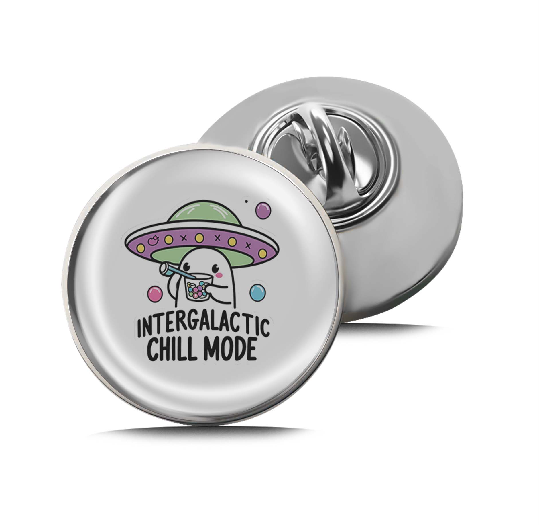 Intergalactic Chill Mode Limited Edition Lapel Pin Exclusive Metal Brooch Badge Accessories For Backpack, Clothes, Hats | Cute Gifts and Collectibles