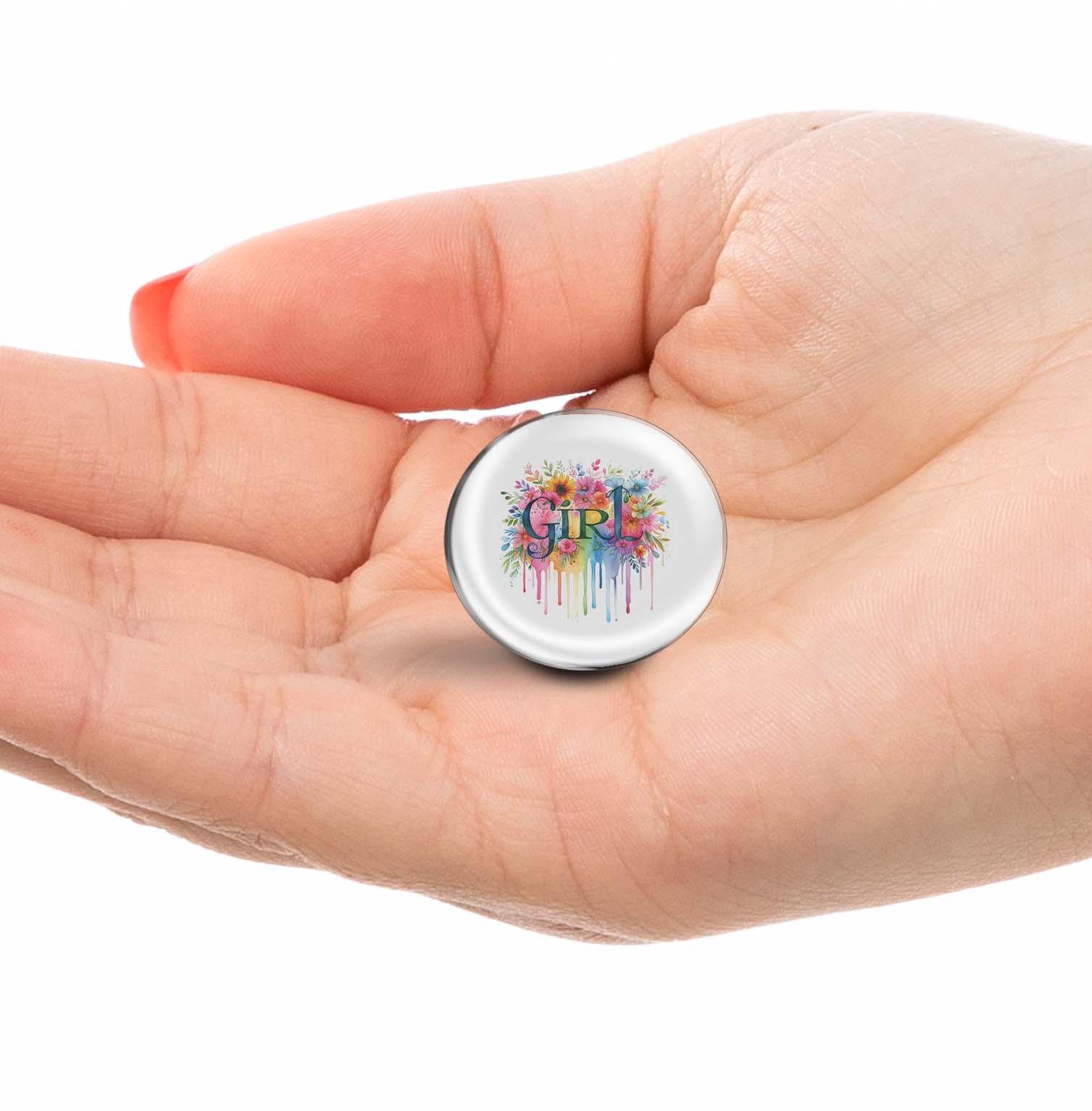 Floral Girl Limited Edition Lapel Pin Exclusive Metal Brooch Badge Accessories For Backpack, Clothes, Hats | Cute Gifts and Collectibles