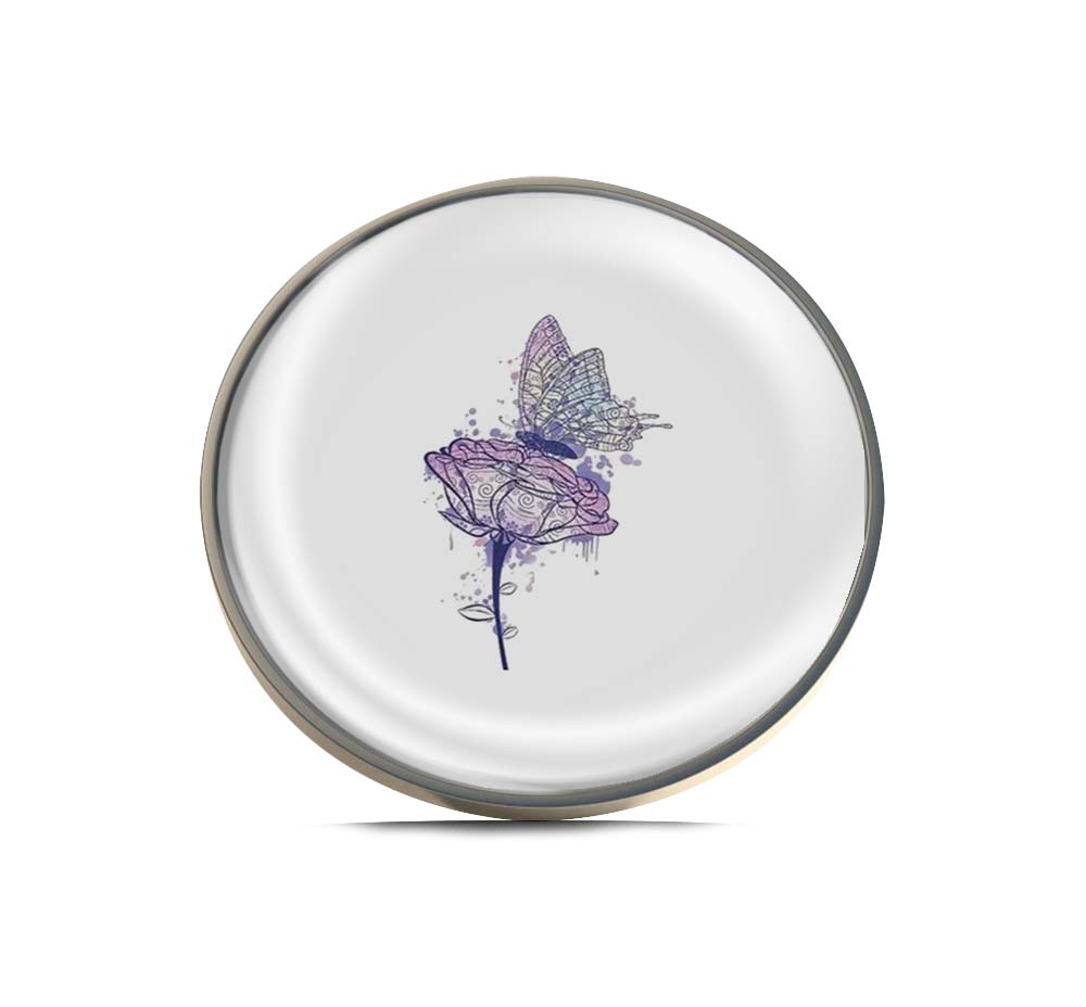 Flowers with butterfly texture Limited Edition Lapel Pin Exclusive Metal Brooch Badge Accessories For Backpack, Clothes, Hats | Cute Gifts and Collectibles