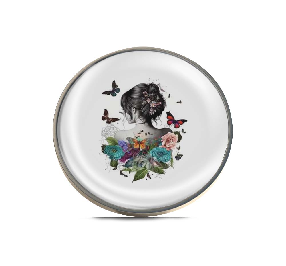Flower Girl And Butterfly Limited Edition Lapel Pin Exclusive Metal Brooch Badge Accessories For Backpack, Clothes, Hats | Cute Gifts and Collectibles
