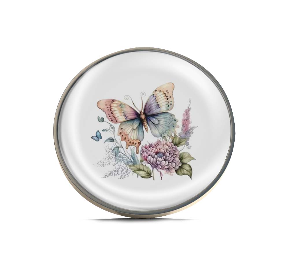 Retro Butterfly & Floral Limited Edition Lapel Pin Exclusive Metal Brooch Badge Accessories For Backpack, Clothes, Hats | Cute Gifts and Collectibles