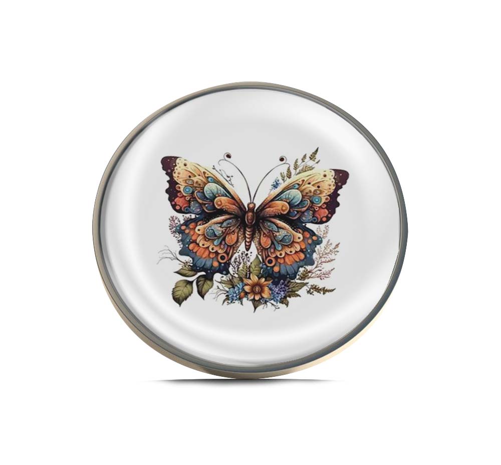 Butterfly On Flower Limited Edition Lapel Pin Exclusive Metal Brooch Badge Accessories For Backpack, Clothes, Hats | Cute Gifts and Collectibles