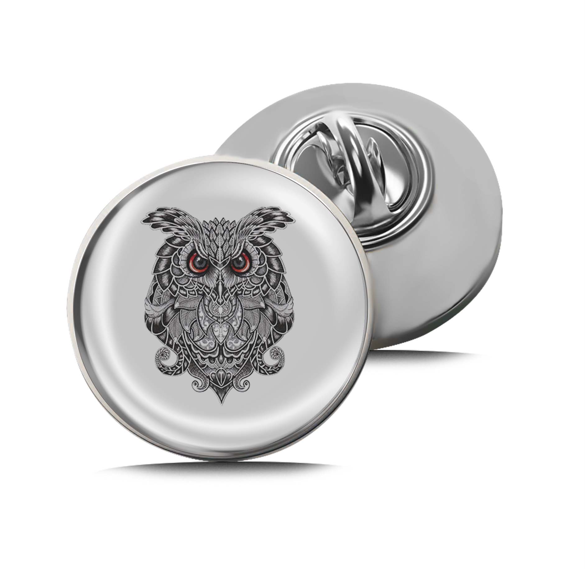 Rubino Scary Owl Limited Edition Lapel Pin Exclusive Metal Brooch Badge Accessories For Backpack, Clothes, Hats | Cute Gifts and Collectibles