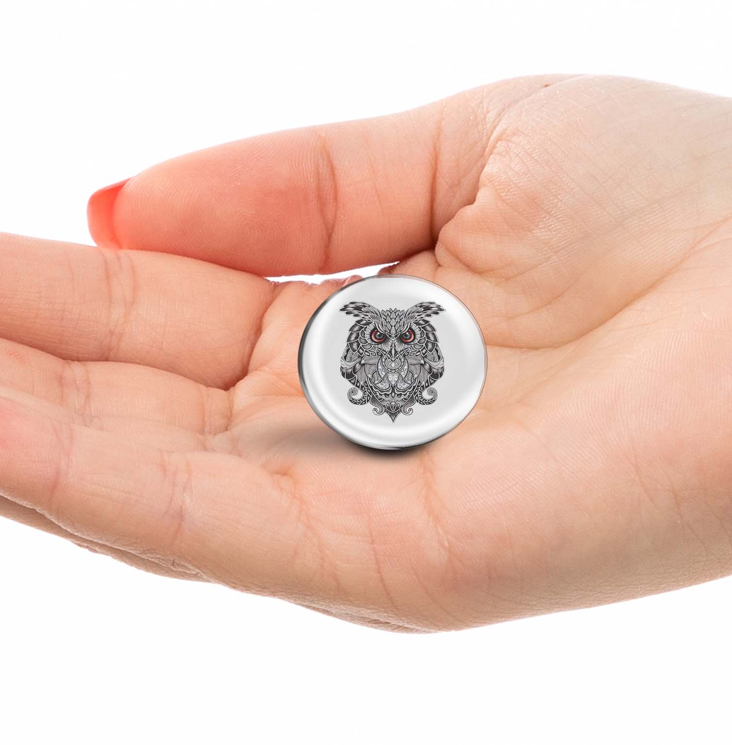 Rubino Scary Owl Limited Edition Lapel Pin Exclusive Metal Brooch Badge Accessories For Backpack, Clothes, Hats | Cute Gifts and Collectibles