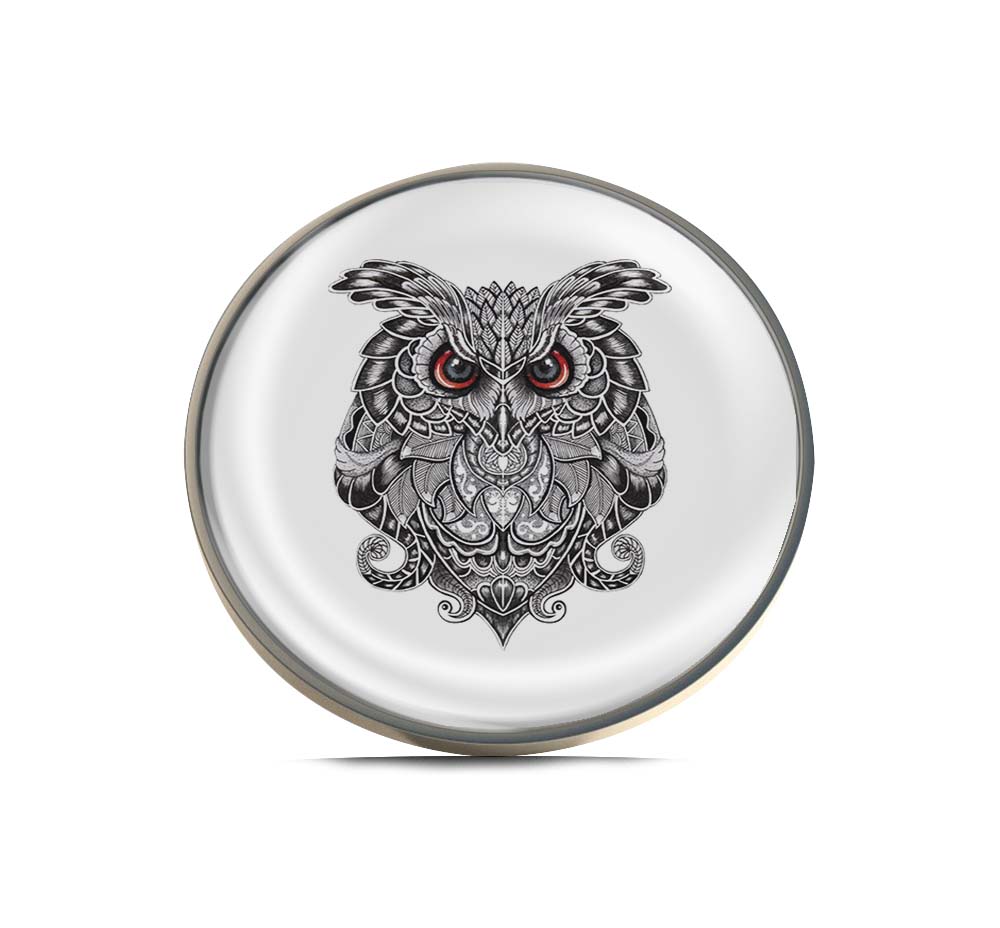 Rubino Scary Owl Limited Edition Lapel Pin Exclusive Metal Brooch Badge Accessories For Backpack, Clothes, Hats | Cute Gifts and Collectibles