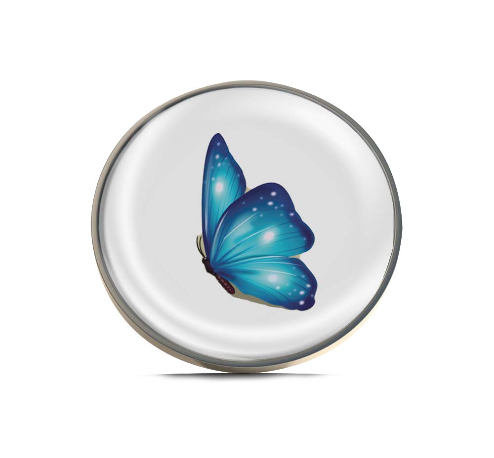 Cartoon Blue Butterfly Limited Edition Lapel Pin Exclusive Metal Brooch Badge Accessories For Backpack, Clothes, Hats | Cute Gifts and Collectibles