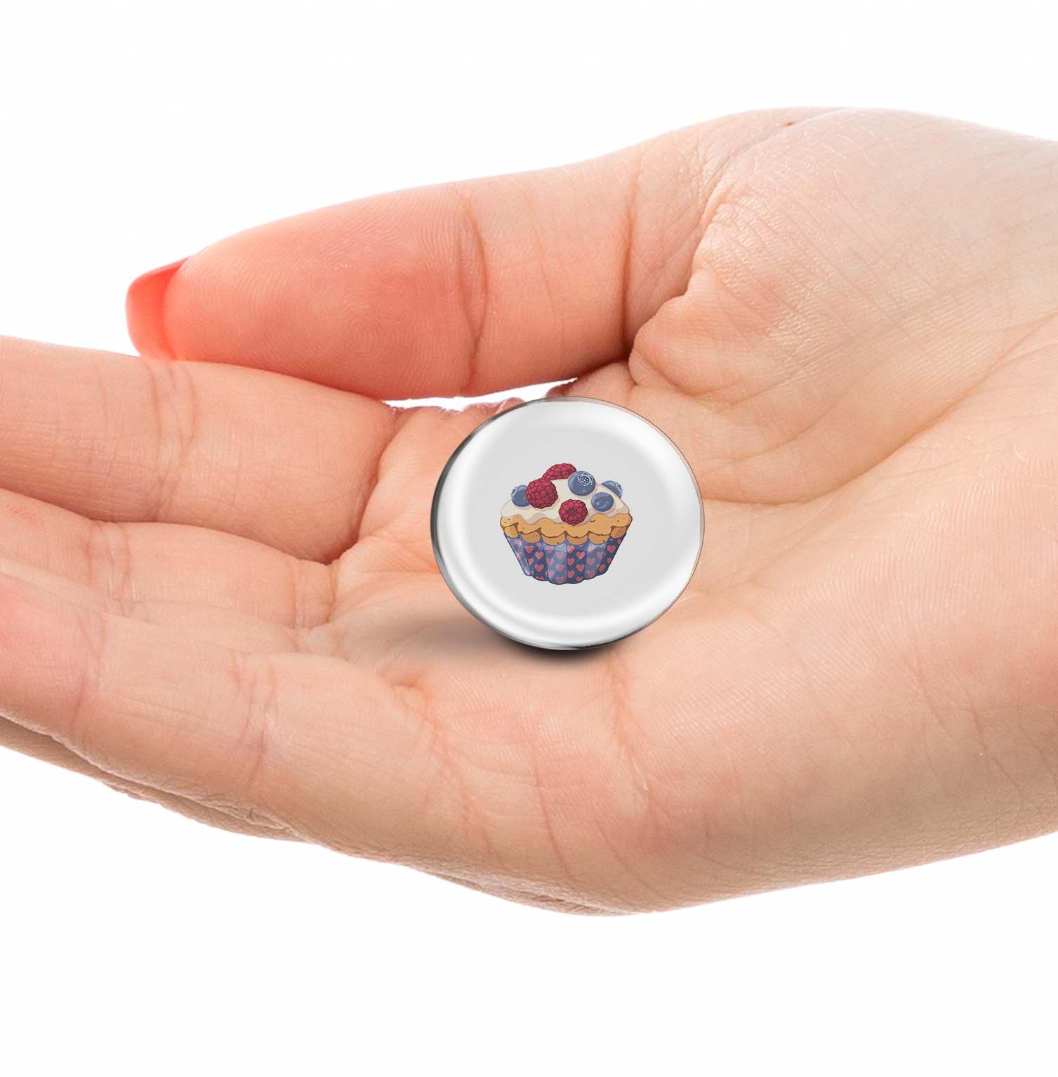 Raspberry and blueberry cupcake Limited Edition Lapel Pin Exclusive Metal Brooch Badge Accessories For Backpack, Clothes, Hats | Cute Gifts and Collectibles