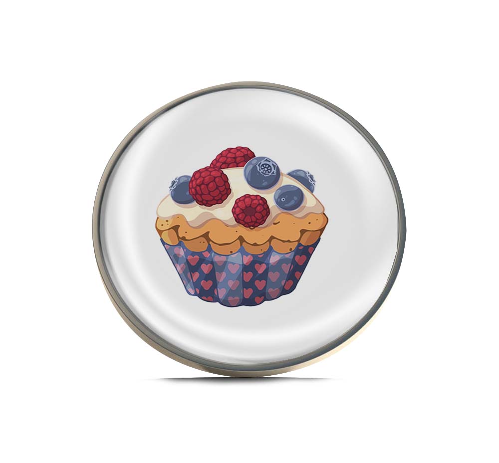 Raspberry and blueberry cupcake Limited Edition Lapel Pin Exclusive Metal Brooch Badge Accessories For Backpack, Clothes, Hats | Cute Gifts and Collectibles