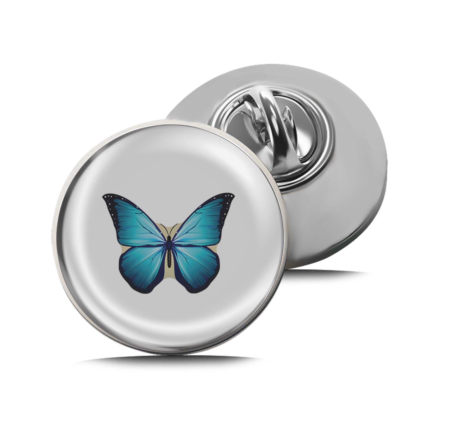 Vibrant Blue Morpho Butterfly Limited Edition Lapel Pin Exclusive Metal Brooch Badge Accessories For Backpack, Clothes, Hats | Cute Gifts and Collectibles