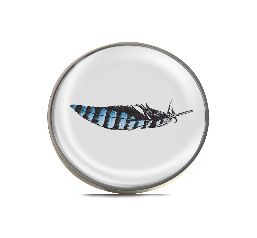 Feather of blue jay bird Limited Edition Lapel Pin Exclusive Metal Brooch Badge Accessories For Backpack, Clothes, Hats | Cute Gifts and Collectibles