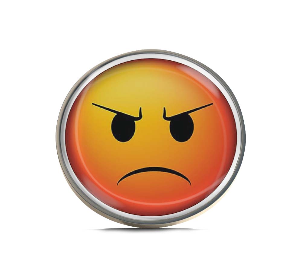 Cute Angry Emoji Limited Edition Lapel Pin Exclusive Metal Brooch Badge Accessories For Backpack, Clothes, Hats | Cute Gifts and Collectibles