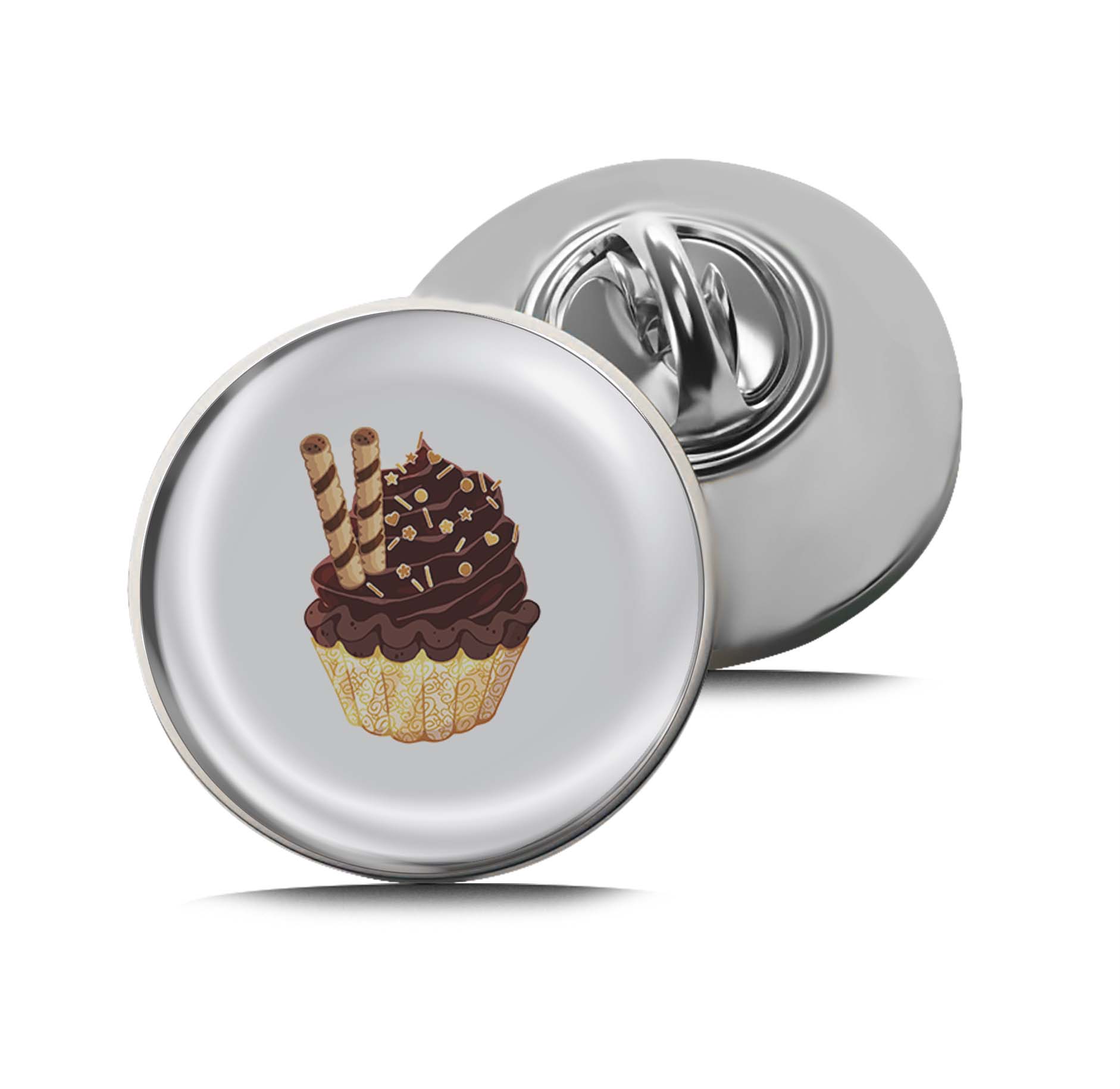 Chocolate Wafer Cupcake Limited Edition Lapel Pin Exclusive Metal Brooch Badge Accessories For Backpack, Clothes, Hats | Cute Gifts and Collectibles