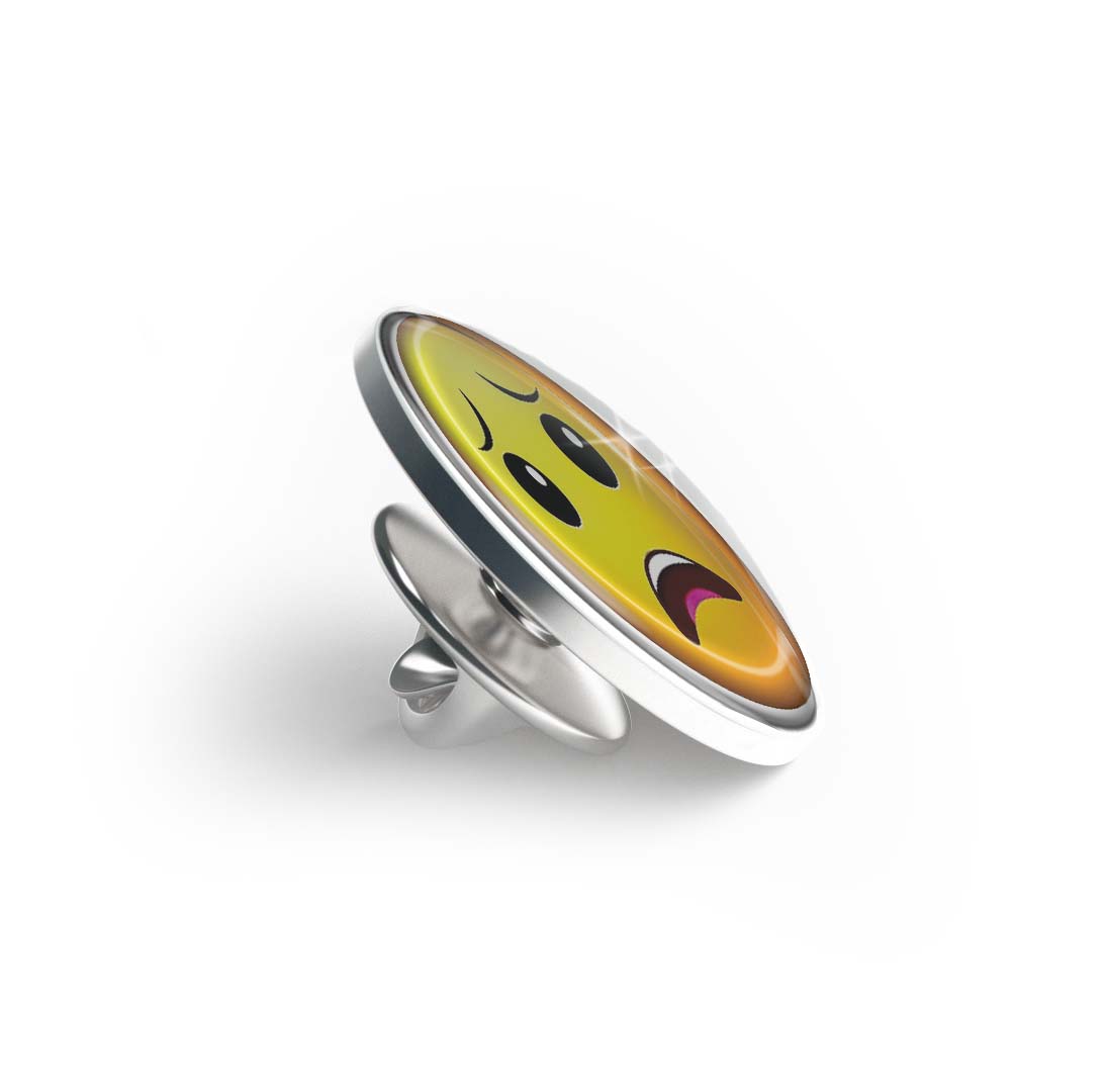 Pleading face emoji Limited Edition Lapel Pin Exclusive Metal Brooch Badge Accessories For Backpack, Clothes, Hats | Cute Gifts and Collectibles