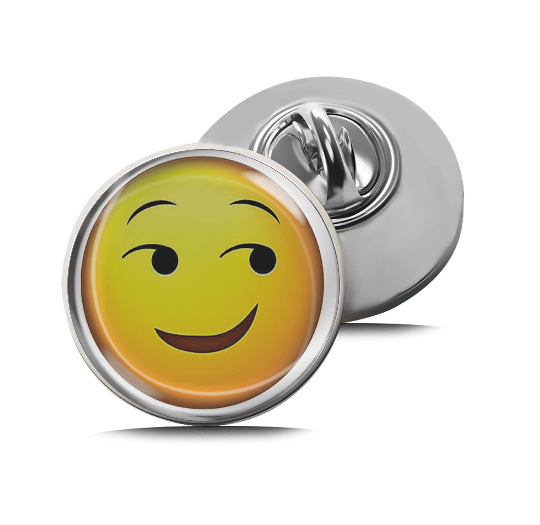 Smirking Face Emoji Limited Edition Lapel Pin Exclusive Metal Brooch Badge Accessories For Backpack, Clothes, Hats | Cute Gifts and Collectibles