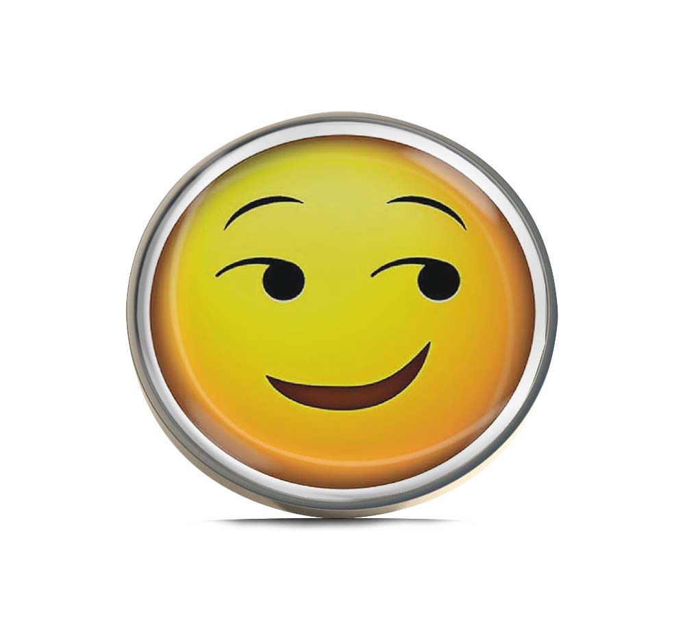 Smirking Face Emoji Limited Edition Lapel Pin Exclusive Metal Brooch Badge Accessories For Backpack, Clothes, Hats | Cute Gifts and Collectibles