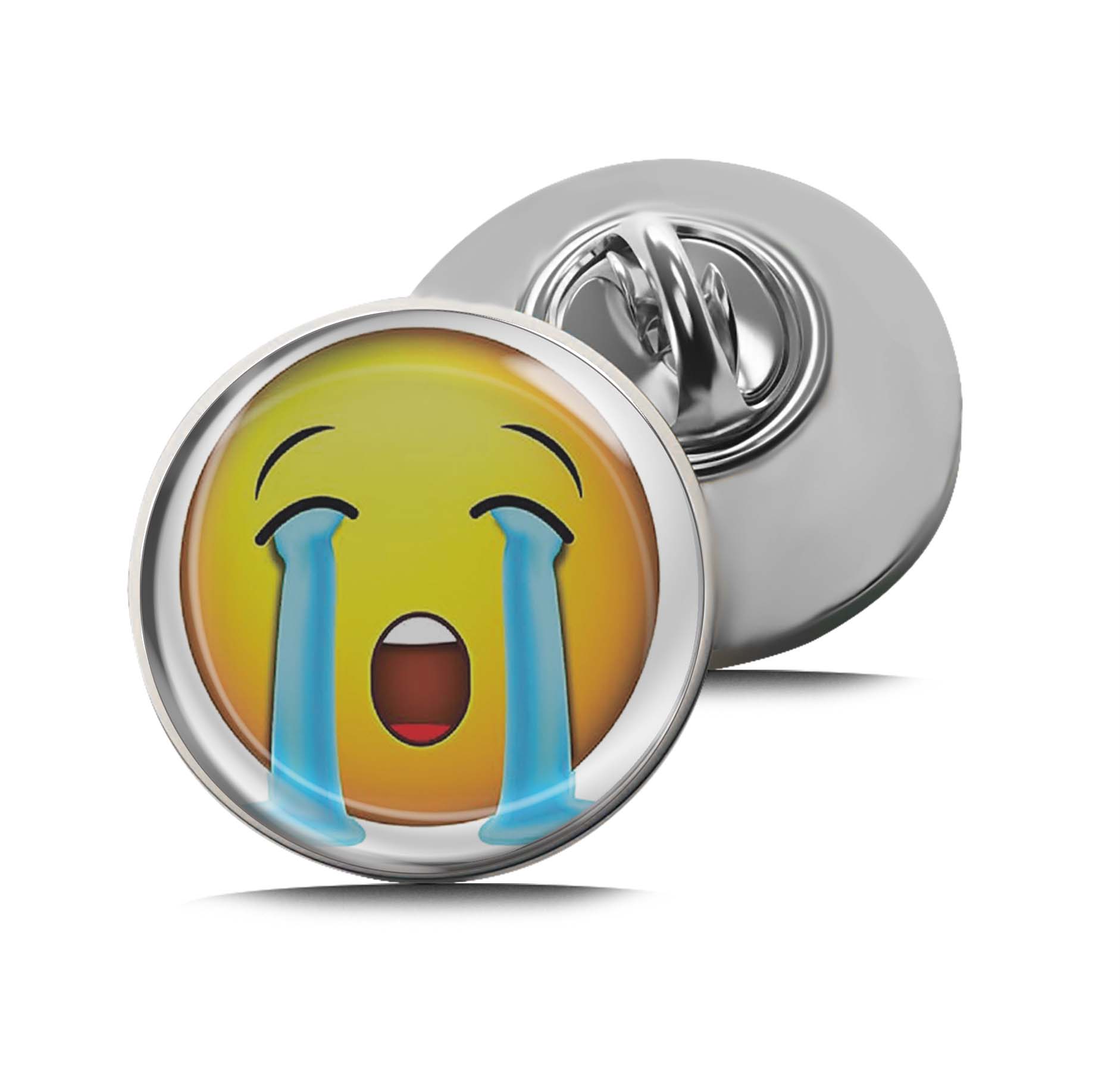 Loudly crying emoji Limited Edition Lapel Pin Exclusive Metal Brooch Badge Accessories For Backpack, Clothes, Hats | Cute Gifts and Collectibles
