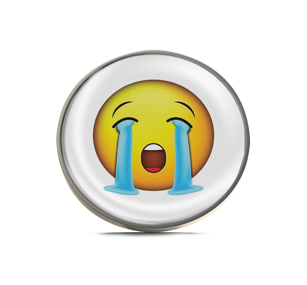 Loudly crying emoji Limited Edition Lapel Pin Exclusive Metal Brooch Badge Accessories For Backpack, Clothes, Hats | Cute Gifts and Collectibles