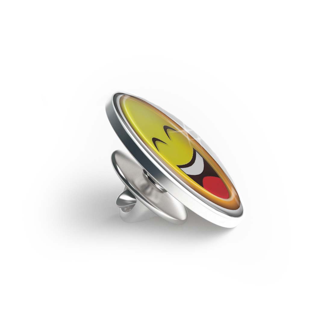 Grinning Face with Smiling Eyes Limited Edition Lapel Pin Exclusive Metal Brooch Badge Accessories For Backpack, Clothes, Hats | Cute Gifts and Collectibles