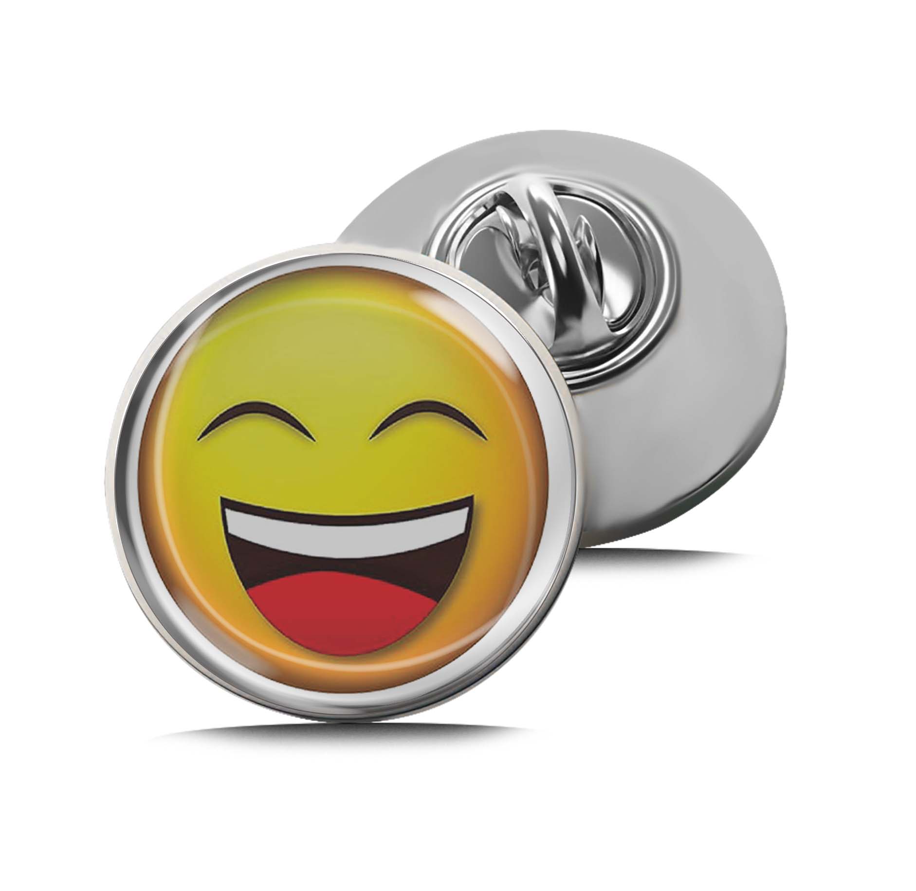 Grinning Face with Smiling Eyes Limited Edition Lapel Pin Exclusive Metal Brooch Badge Accessories For Backpack, Clothes, Hats | Cute Gifts and Collectibles