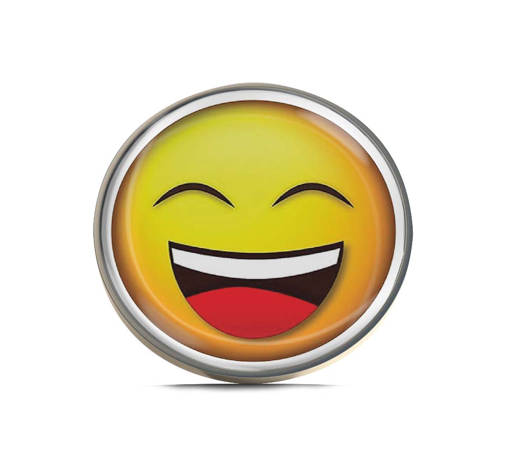 Grinning Face with Smiling Eyes Limited Edition Lapel Pin Exclusive Metal Brooch Badge Accessories For Backpack, Clothes, Hats | Cute Gifts and Collectibles