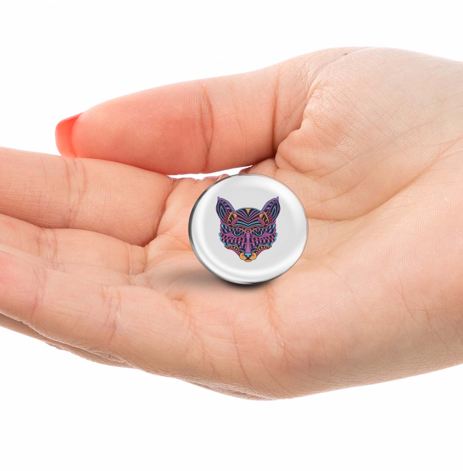 Glow in the dark neon color decorative cat head Limited Edition Lapel Pin Exclusive Metal Brooch Badge Accessories For Backpack, Clothes, Hats | Cute Gifts and Collectibles