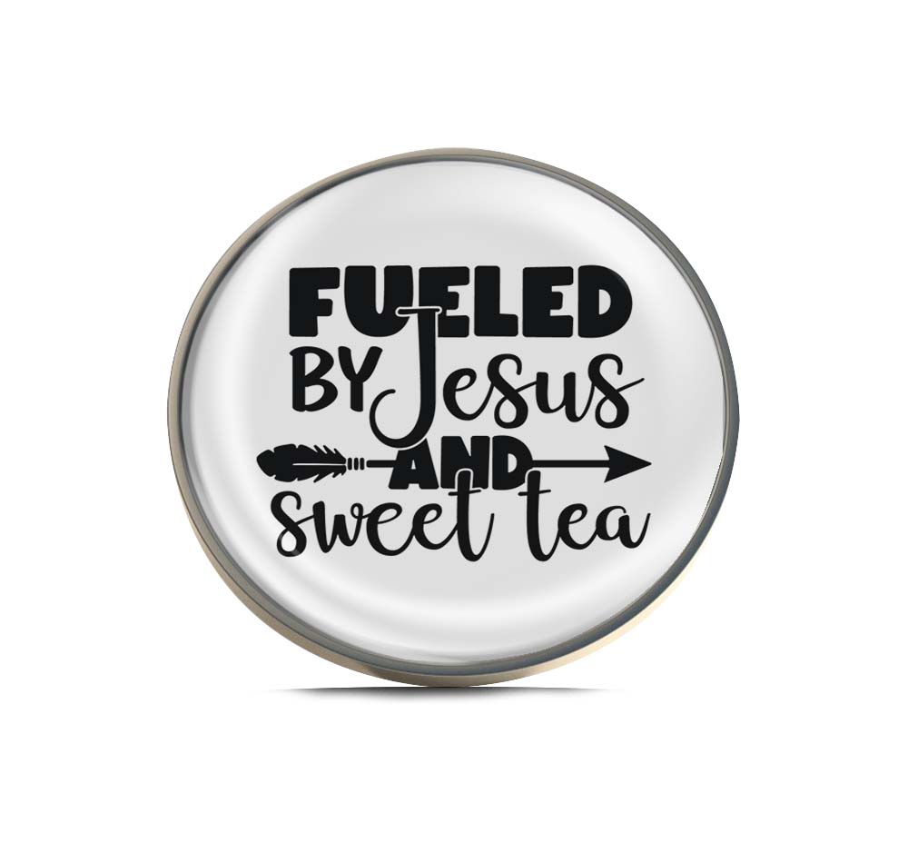 Fueled by Jesus and Sweet Tea Limited Edition Lapel Pin Exclusive Metal Brooch Badge Accessories For Backpack, Clothes, Hats | Cute Gifts and Collectibles