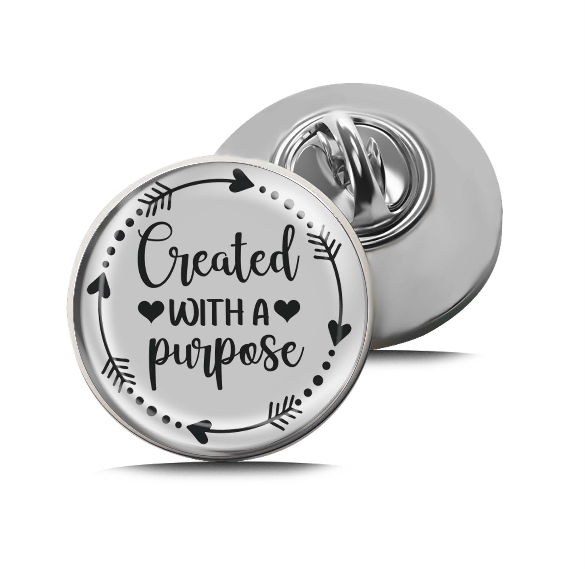 Created with a Purpose Limited Edition Lapel Pin Exclusive Metal Brooch Badge Accessories For Backpack, Clothes, Hats | Cute Gifts and Collectibles