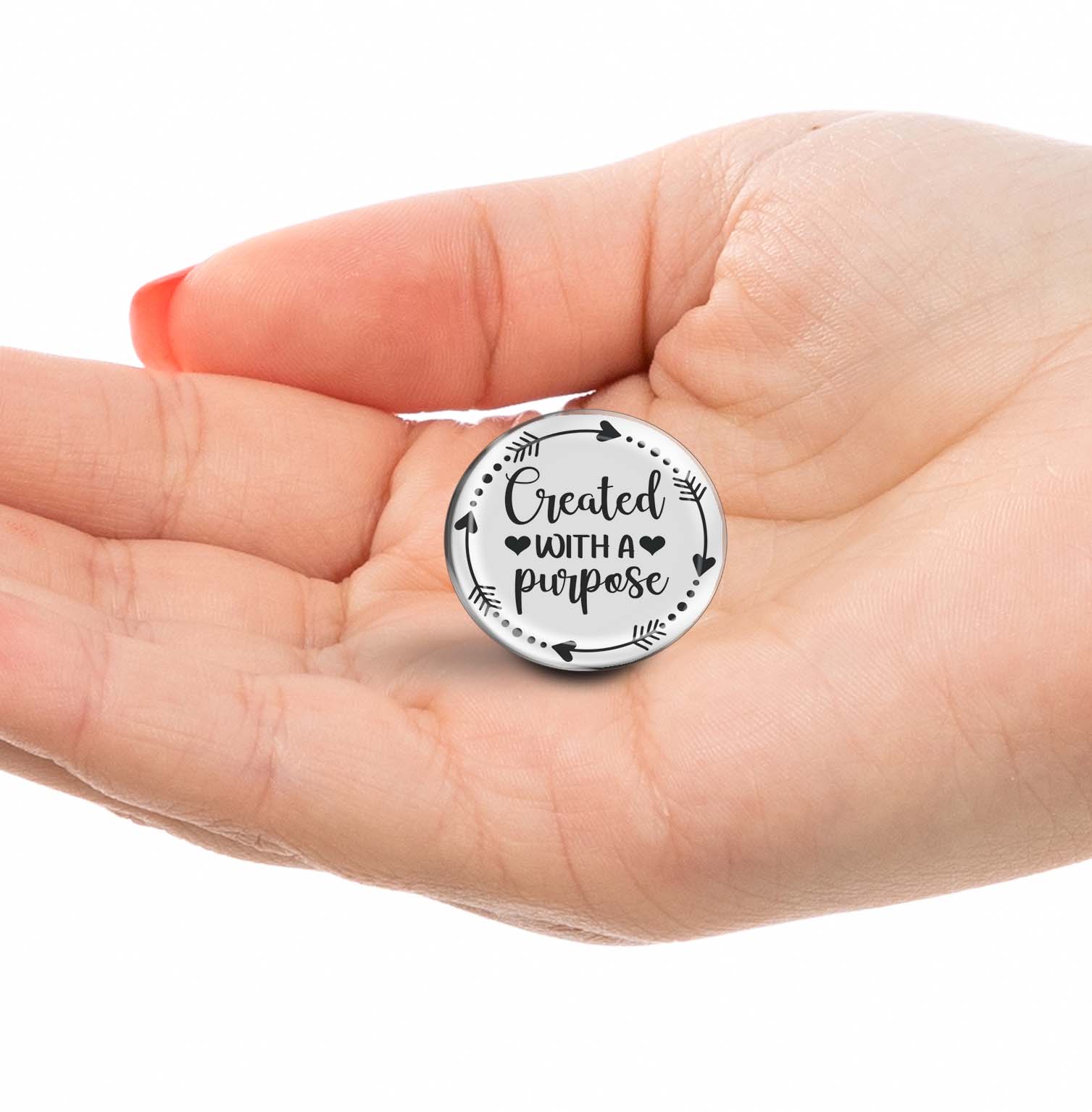 Created with a Purpose Limited Edition Lapel Pin Exclusive Metal Brooch Badge Accessories For Backpack, Clothes, Hats | Cute Gifts and Collectibles