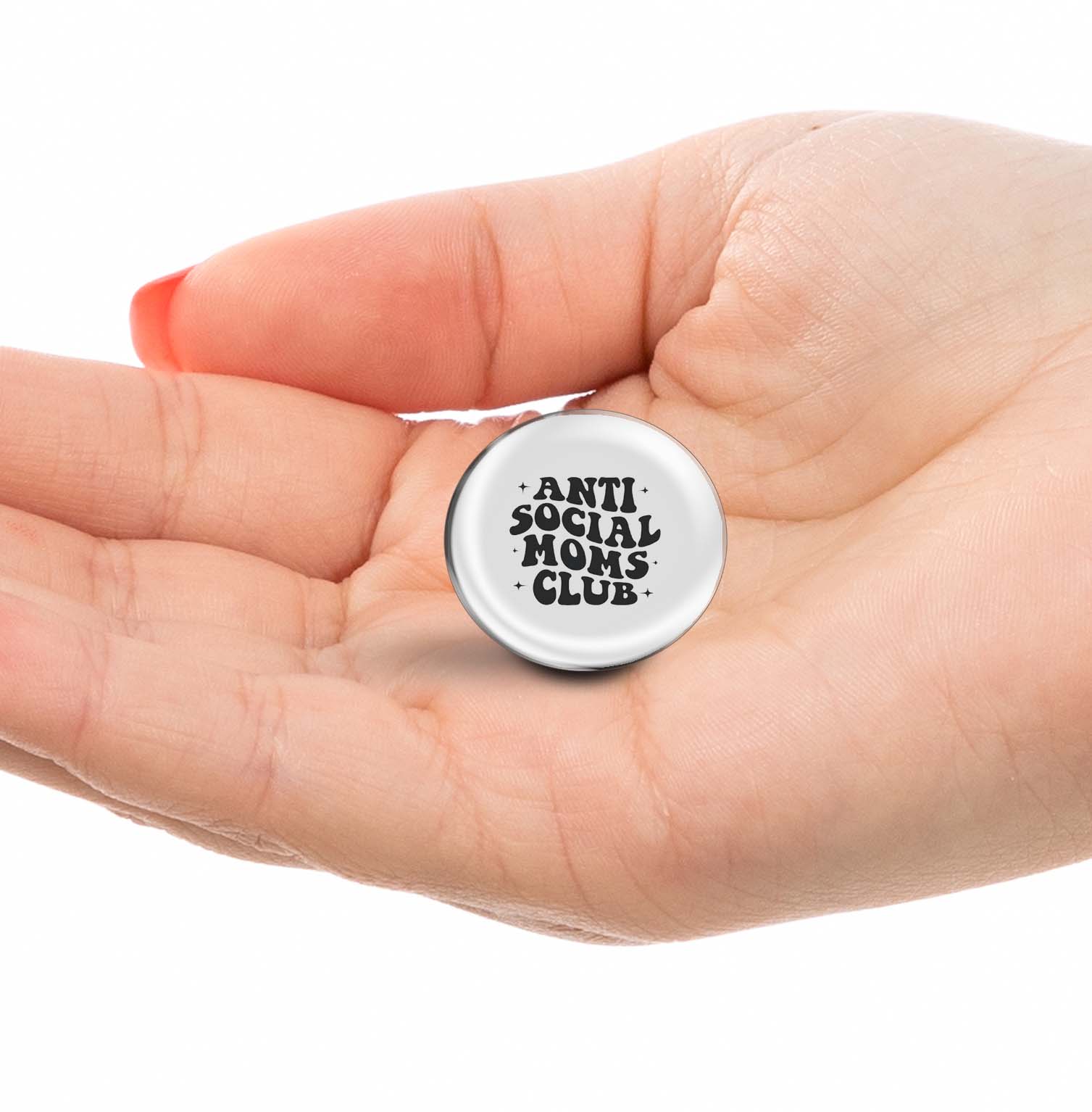 Anti Social Moms Club Limited Edition Lapel Pin Exclusive Metal Brooch Badge Accessories For Backpack, Clothes, Hats | Cute Gifts and Collectibles