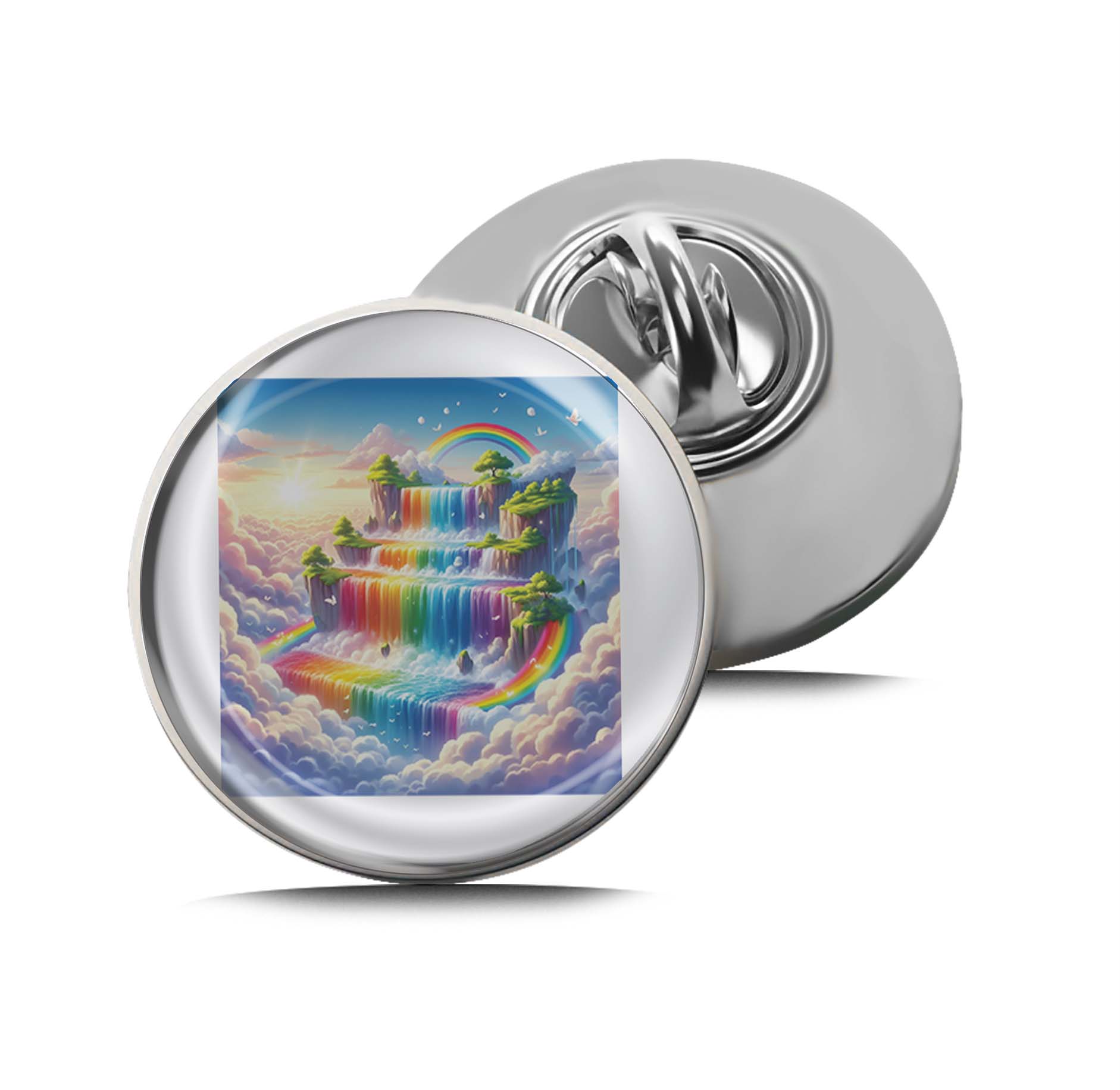 Rainbow Waterfall Limited Edition Lapel Pin Exclusive Metal Brooch Badge Accessories For Backpack, Clothes, Hats | Cute Gifts and Collectibles