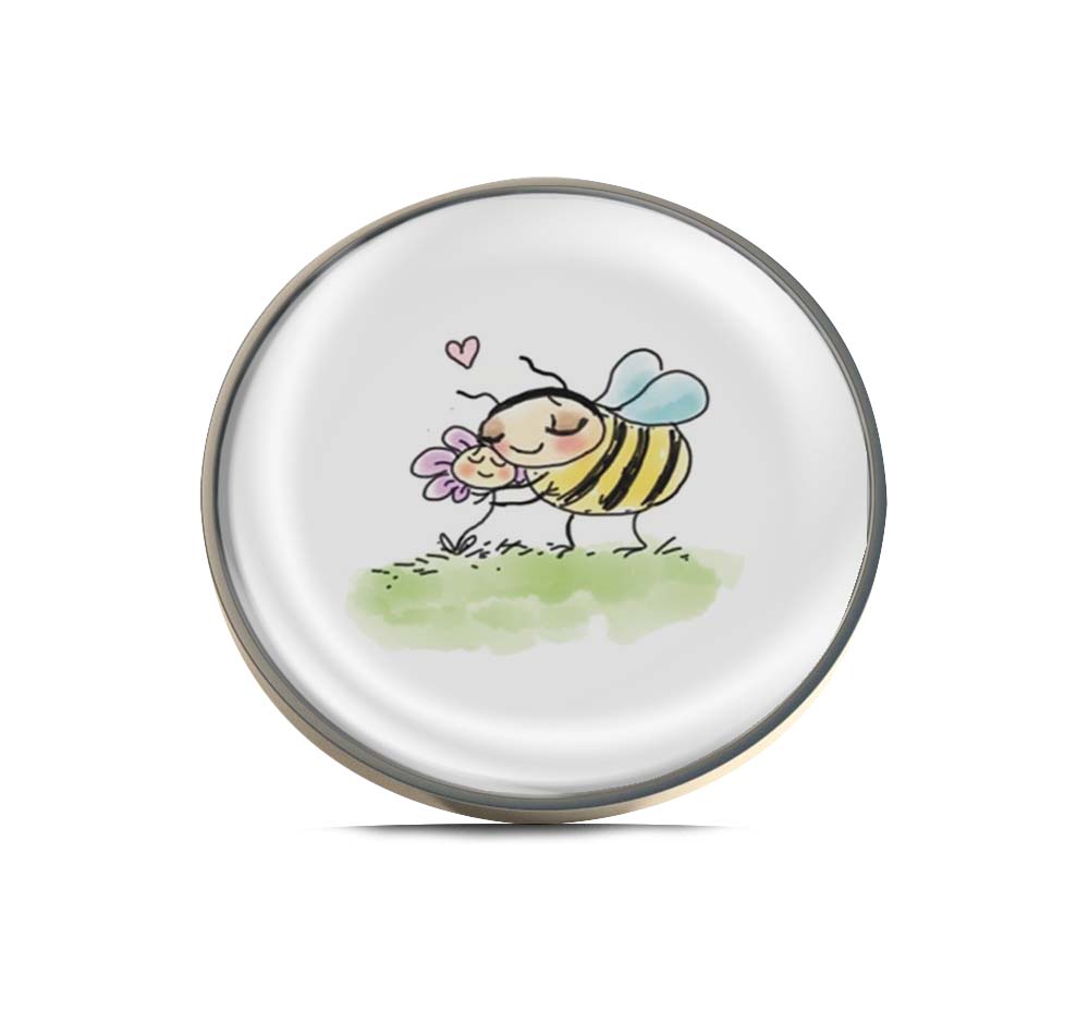 Bee with Flower Limited Edition Lapel Pin Exclusive Metal Brooch Badge Accessories For Backpack, Clothes, Hats | Cute Gifts and Collectibles