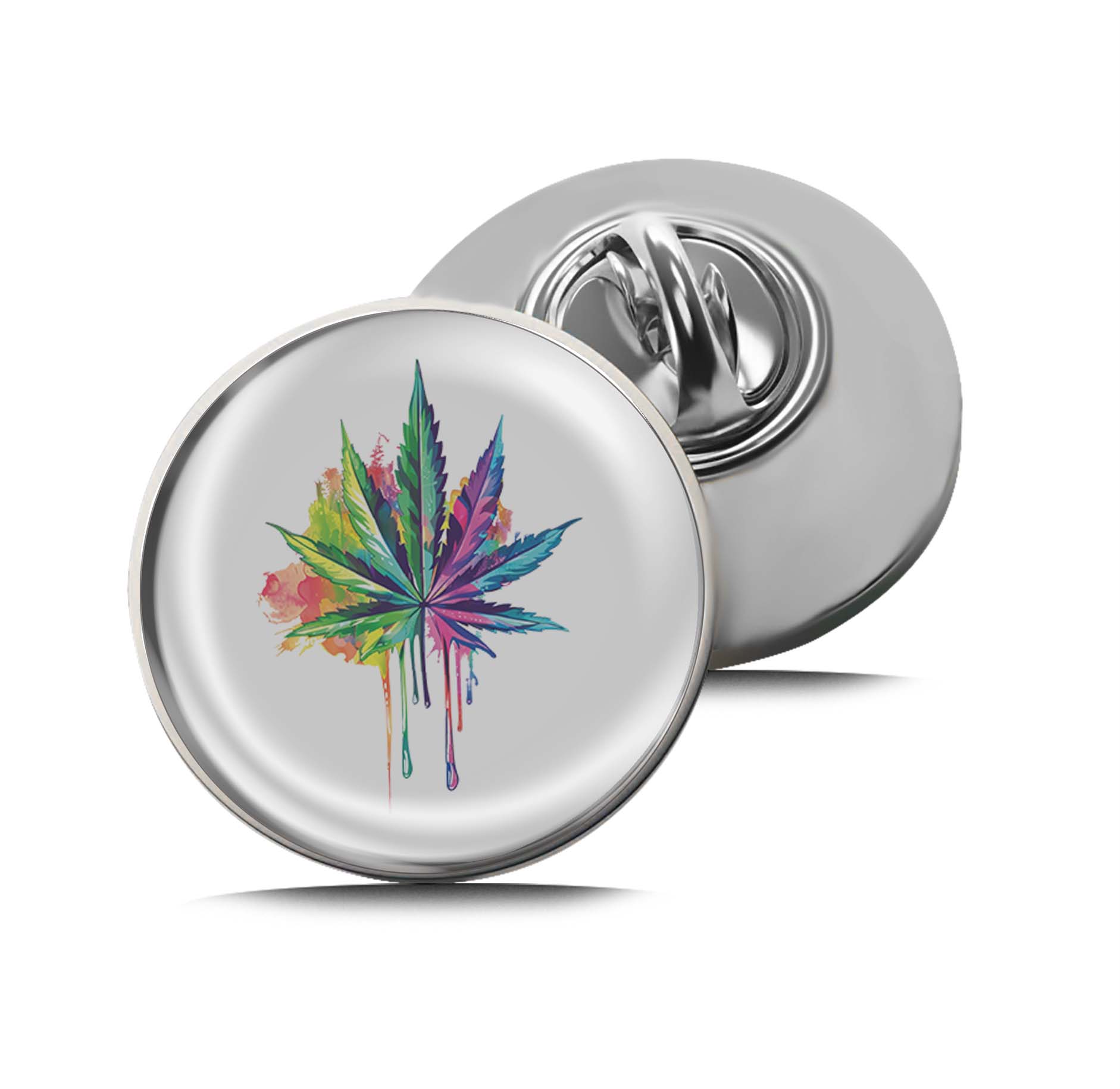 Colorful Cannabis Leaf Limited Edition Lapel Pin Exclusive Metal Brooch Badge Accessories For Backpack, Clothes, Hats | Cute Gifts and Collectibles