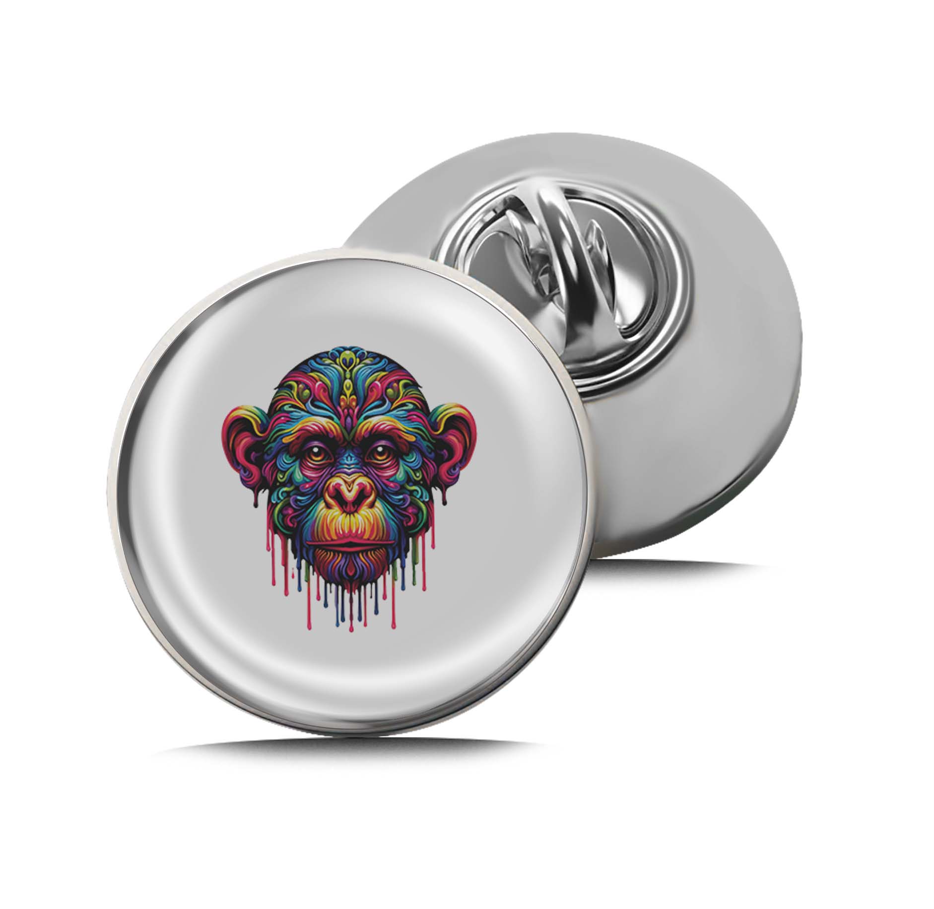 Colorful Monkey Head Limited Edition Lapel Pin Exclusive Metal Brooch Badge Accessories For Backpack, Clothes, Hats | Cute Gifts and Collectibles