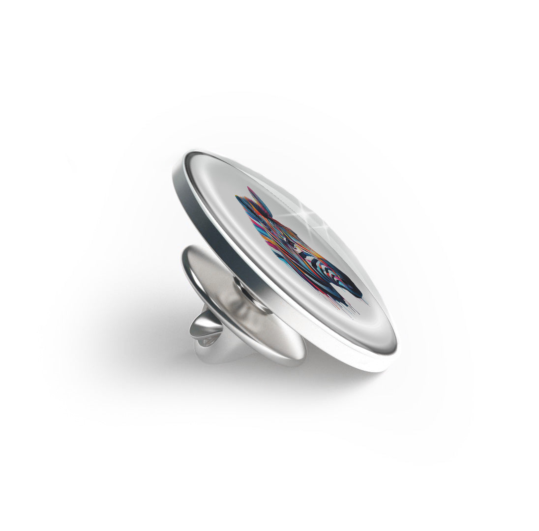 Colorful Zebra Head Limited Edition Lapel Pin Exclusive Metal Brooch Badge Accessories For Backpack, Clothes, Hats | Cute Gifts and Collectibles