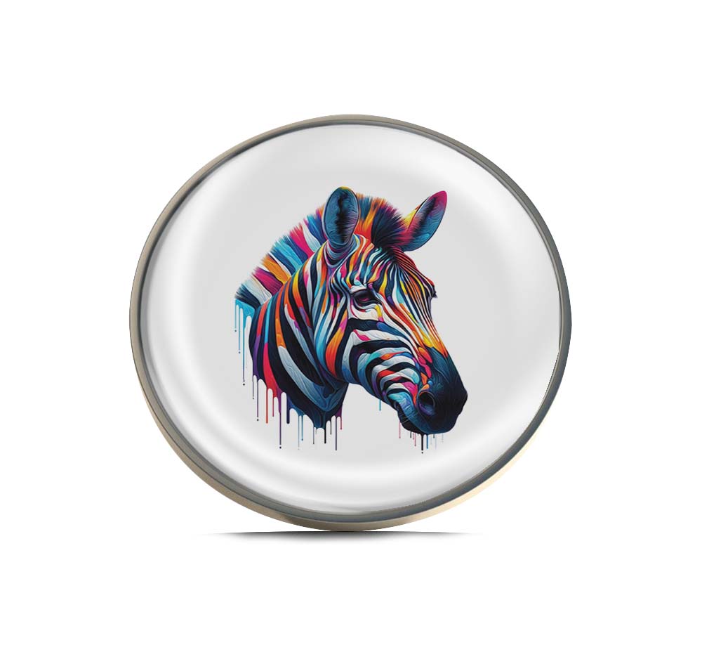Colorful Zebra Head Limited Edition Lapel Pin Exclusive Metal Brooch Badge Accessories For Backpack, Clothes, Hats | Cute Gifts and Collectibles