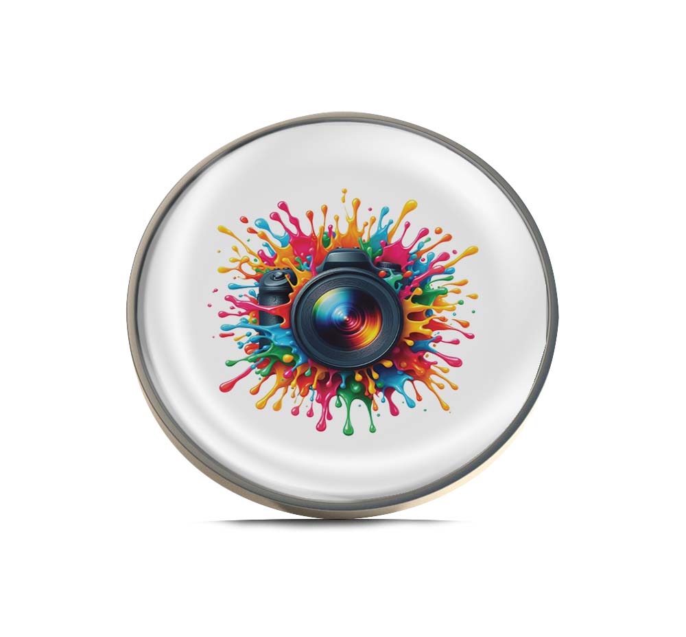 Vibrant Camera Splash Limited Edition Lapel Pin Exclusive Metal Brooch Badge Accessories For Backpack, Clothes, Hats | Cute Gifts and Collectibles