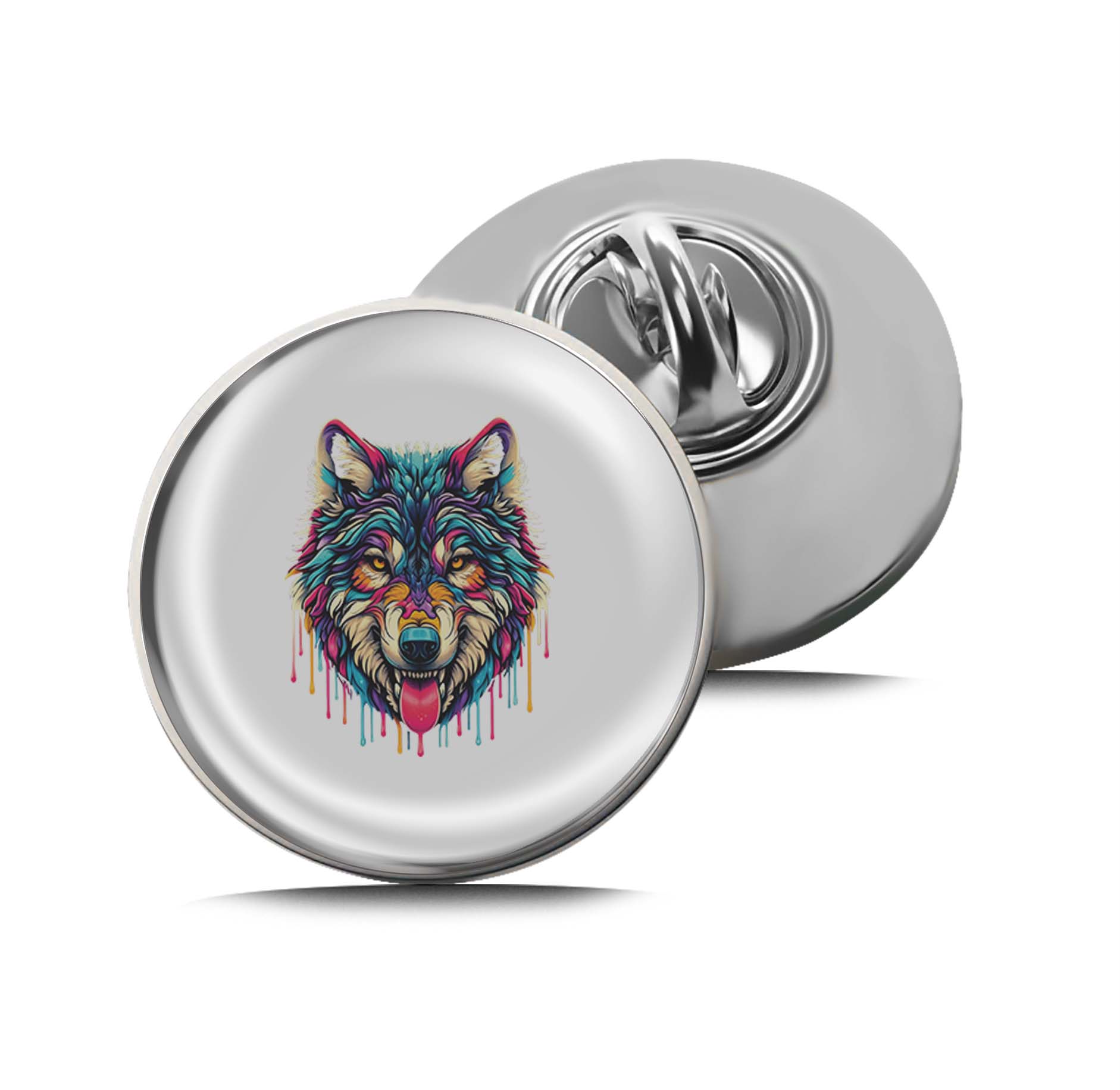 Vibrant Wolf Limited Edition Lapel Pin Exclusive Metal Brooch Badge Accessories For Backpack, Clothes, Hats | Cute Gifts and Collectibles