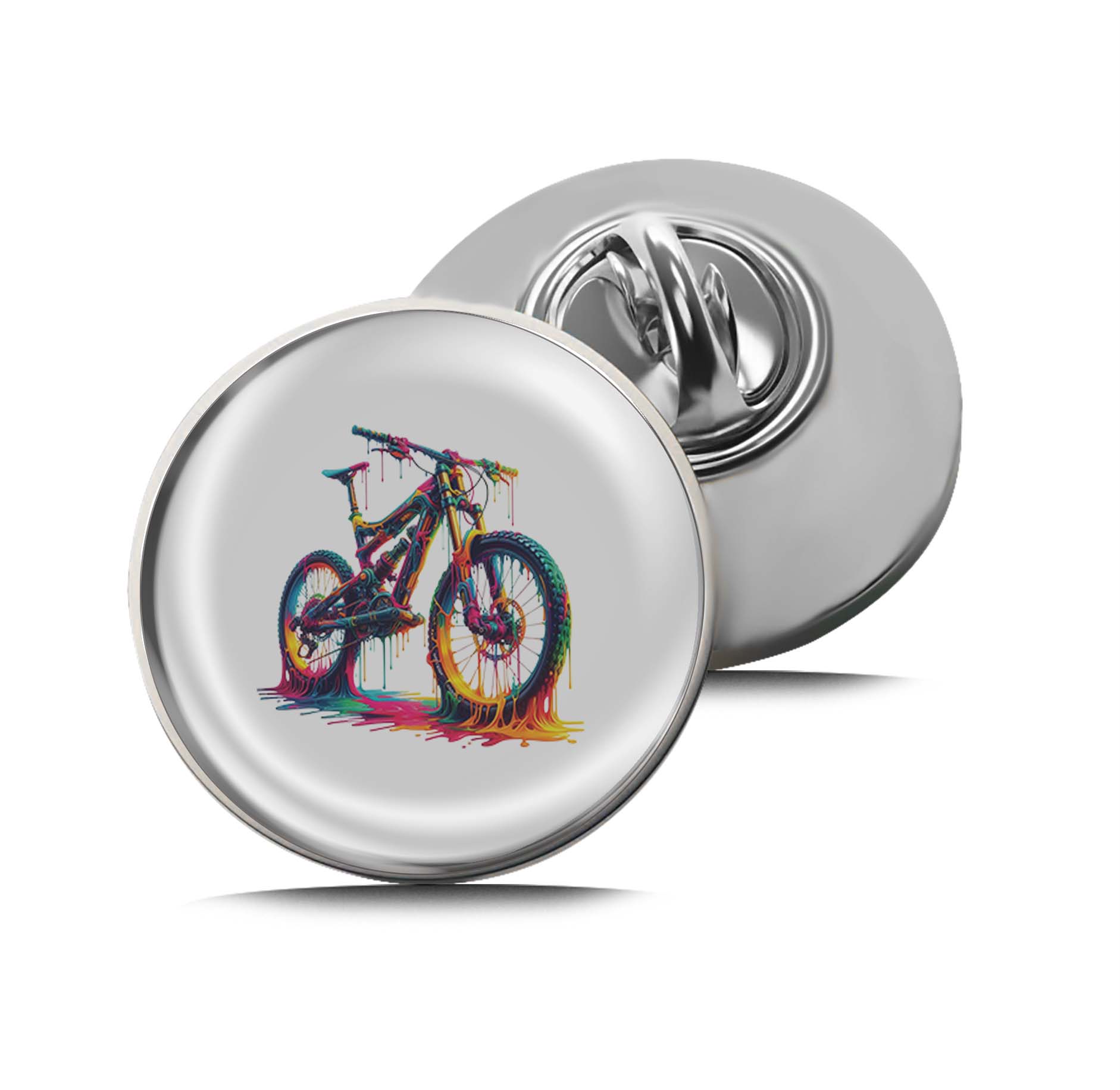 Vibrant Splash Bicycle Limited Edition Lapel Pin Exclusive Metal Brooch Badge Accessories For Backpack, Clothes, Hats | Cute Gifts and Collectibles