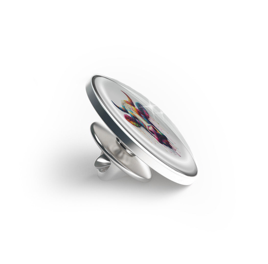 Vibrant Bull Art Splash Limited Edition Lapel Pin Exclusive Metal Brooch Badge Accessories For Backpack, Clothes, Hats | Cute Gifts and Collectibles