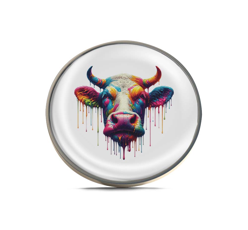 Vibrant Bull Art Splash Limited Edition Lapel Pin Exclusive Metal Brooch Badge Accessories For Backpack, Clothes, Hats | Cute Gifts and Collectibles