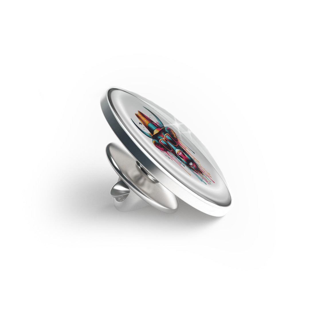 Vibrant Cow with sunglasses Limited Edition Lapel Pin Exclusive Metal Brooch Badge Accessories For Backpack, Clothes, Hats | Cute Gifts and Collectibles