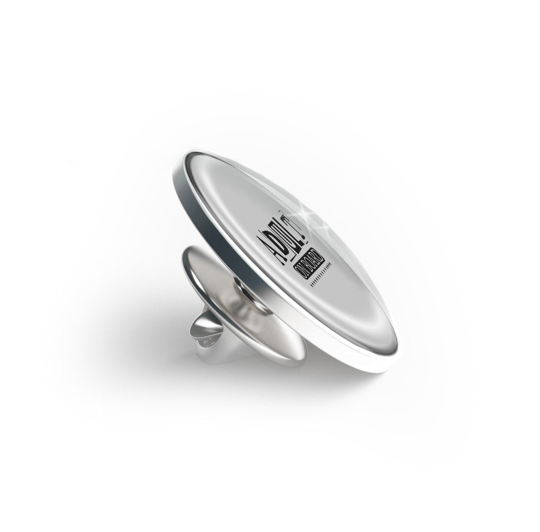 Adult on board Text Limited Edition Lapel Pin Exclusive Metal Brooch Badge Accessories For Backpack, Clothes, Hats | Cute Gifts and Collectibles