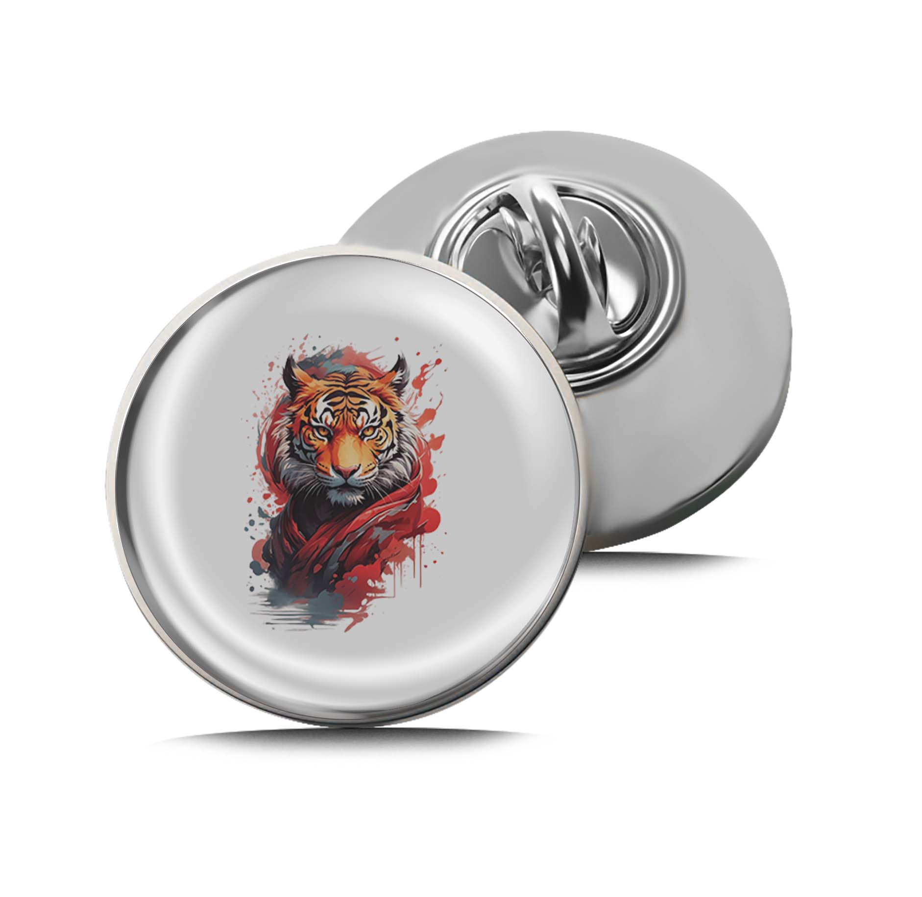 Tiger Colorful Paint Splash Limited Edition Lapel Pin Exclusive Metal Brooch Badge Accessories For Backpack, Clothes, Hats | Cute Gifts and Collectibles