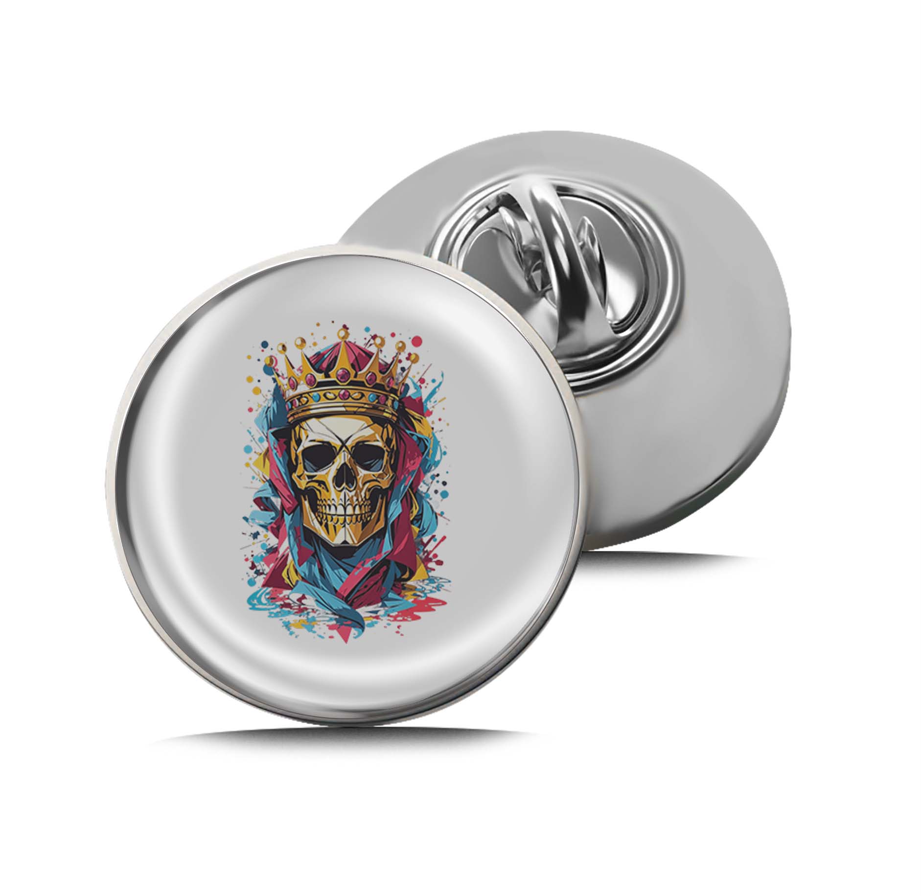Colorful graffiti Skull King Limited Edition Lapel Pin Exclusive Metal Brooch Badge Accessories For Backpack, Clothes, Hats | Cute Gifts and Collectibles