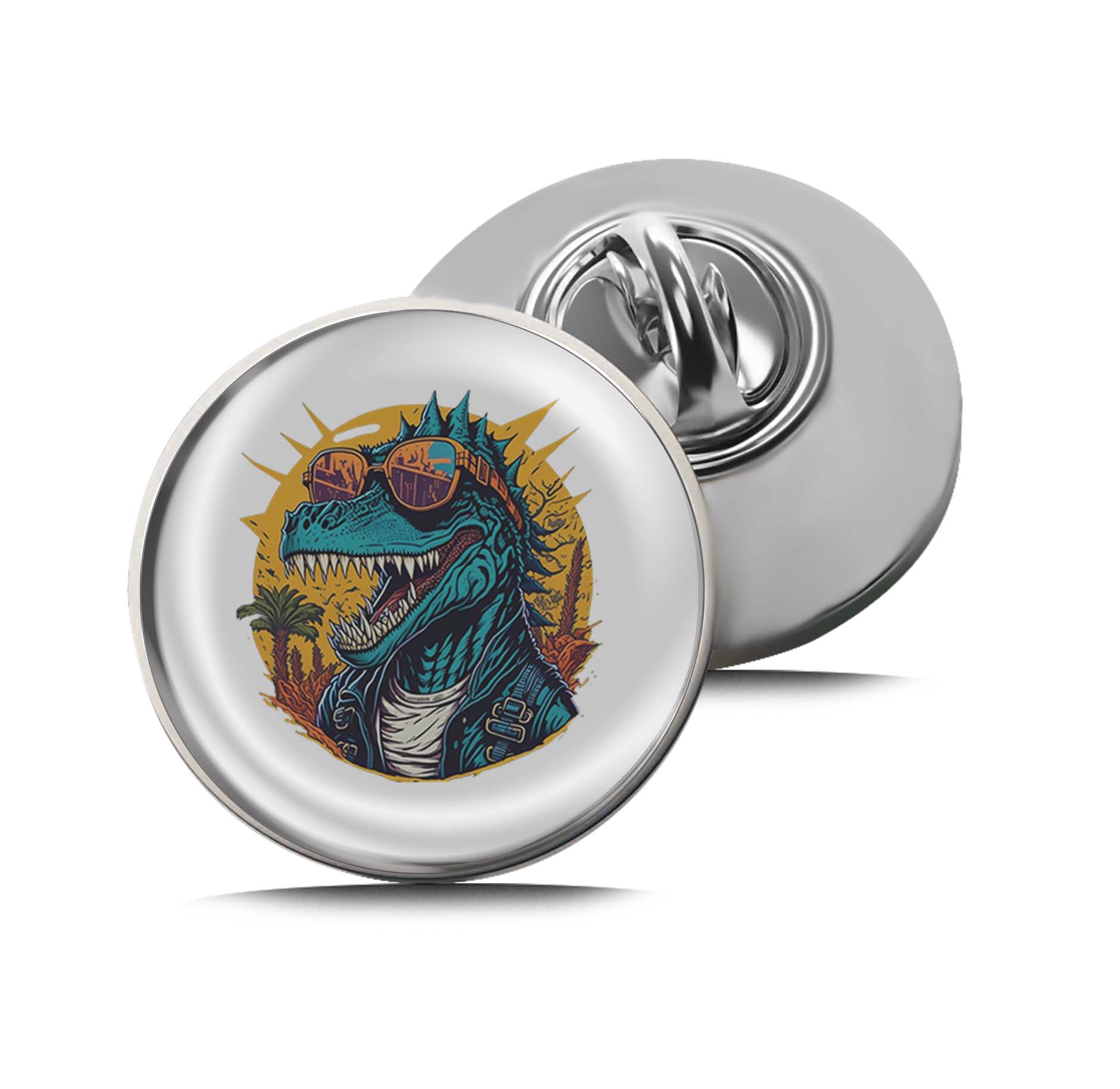 Dinosaur with Glasses Limited Edition Lapel Pin Exclusive Metal Brooch Badge Accessories For Backpack, Clothes, Hats | Cute Gifts and Collectibles