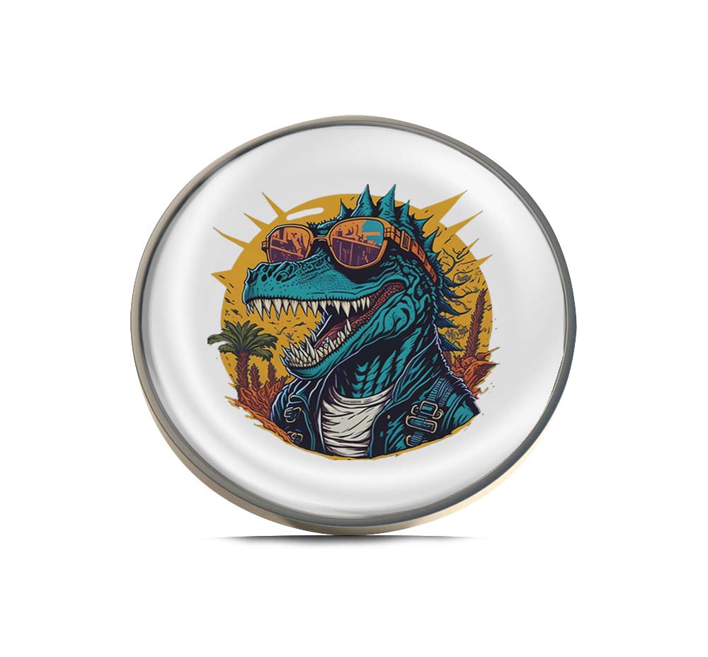 Dinosaur with Glasses Limited Edition Lapel Pin Exclusive Metal Brooch Badge Accessories For Backpack, Clothes, Hats | Cute Gifts and Collectibles